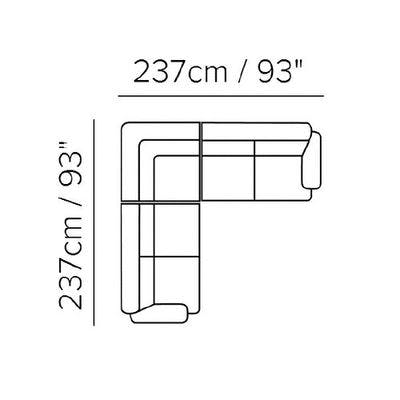 Layout A:  Three Piece Sectional - 93" X 93"