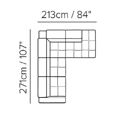 Layout D:  Two Piece Sectional  - 107" x 84
