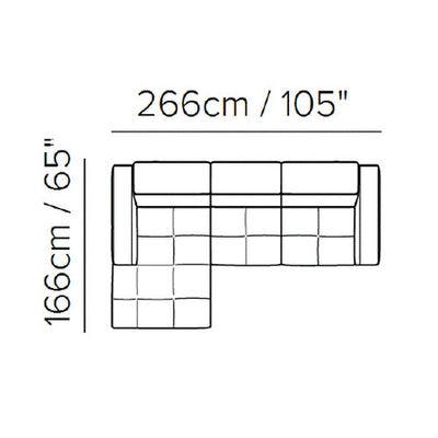 Layout B: Two Piece Sectional - 65" x 105"