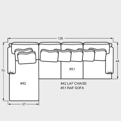 Layout C: Two Piece Sectional 70" x 126"