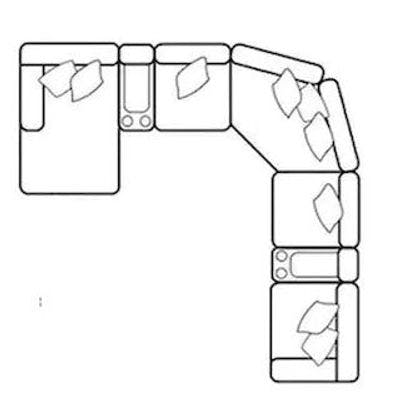 Layout H: Seven Piece Sectional 68" x 117" x 111"