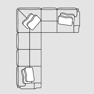 Layout B: Two Piece Sectional 127" x 99"