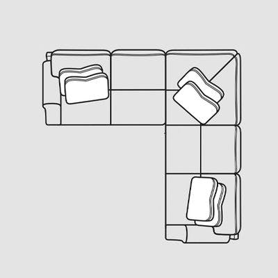 Layout C: Two Piece Sectional 101" x 99"