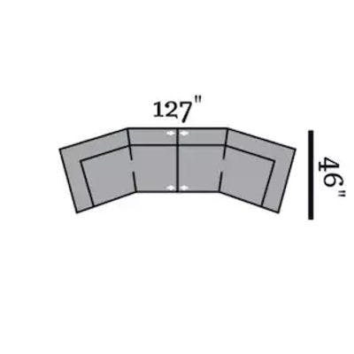 Layout N: Two Piece Sectional 127" x 46"