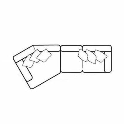 Layout C:  Two Piece Sectional  141" Wide