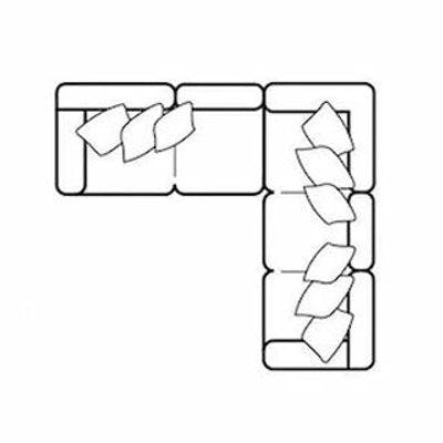Layout E: Three Piece Sectional 106" x 106"