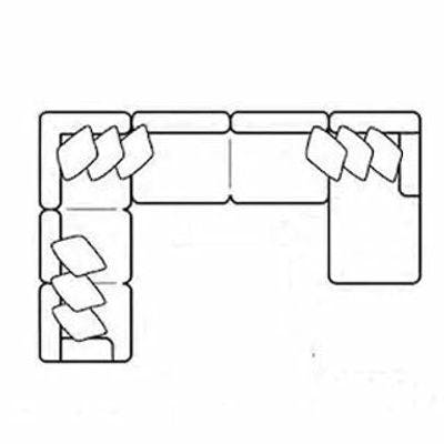 Layout G: Four Piece Sectional 106" x 146" x 64"