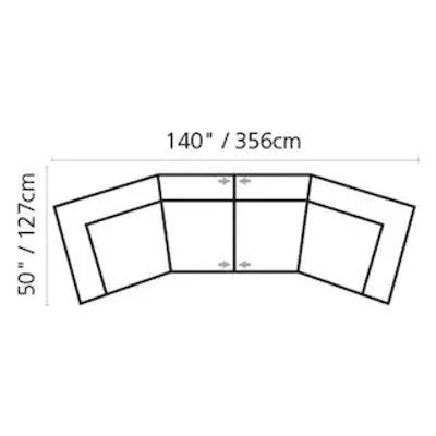 Layout G: Two Piece Sectional 140" Wide