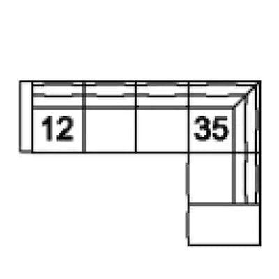 Layout A: Two Piece Sectional 127" x 90"