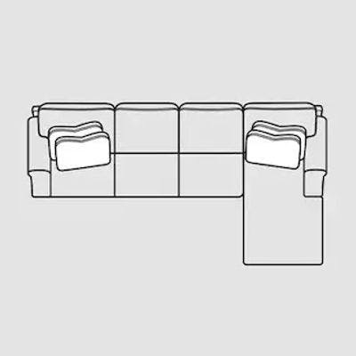 Layout K: Four Piece Reclining Sectional 150" x 64"