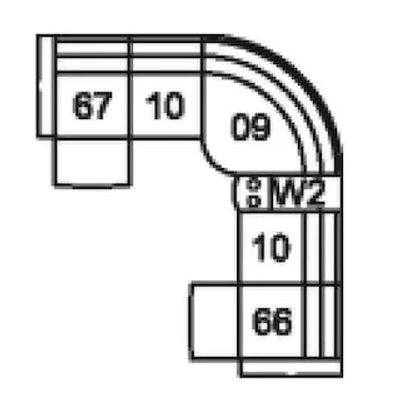 Layout C: Six Piece Sectional 103" x 116"