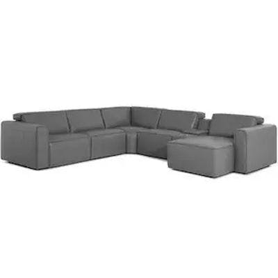 Layout G: Six Piece Chaise Reclining Sectional 122" x 135" x 62" (1 Recliner)