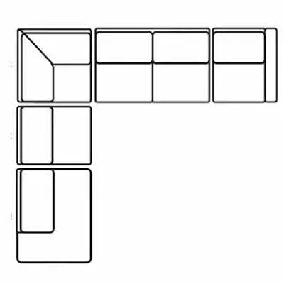 Layout I: Five Piece Sectional 120" x 136"