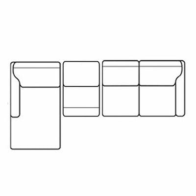 Layout D:  Three Piece Sectional 67" x 125"