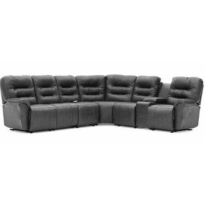 Layout F: Seven Piece Reclining Sectional 121" x 112" (3 Recliners)