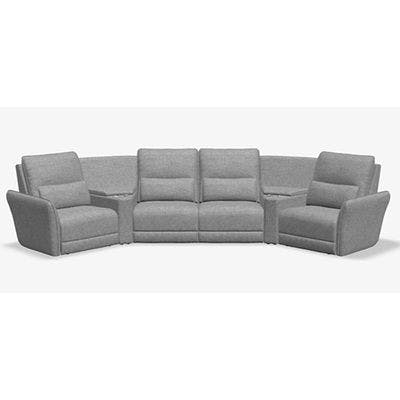 Layout E: Six Piece Home Theater Sectional 93" x 93"