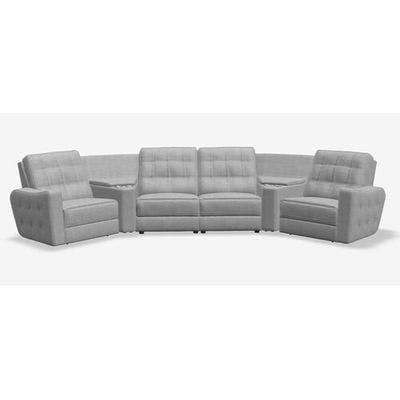 Layout F: Six Piece Home Theater Reclining Sectional 92" x 92" (Wall Space 198")