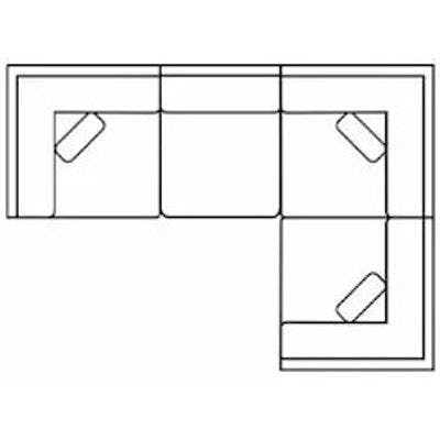 Layout D: Four Piece Sectional 112.5" x 84"