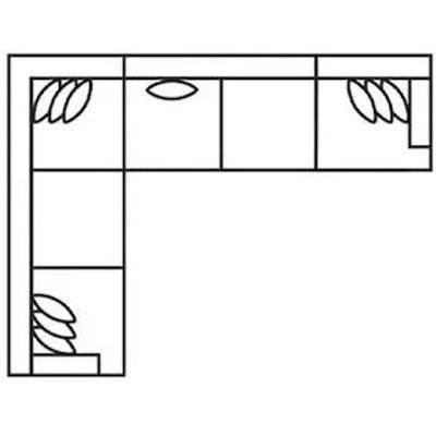 Layout G: Four Piece Sectional 114.5" x 144"