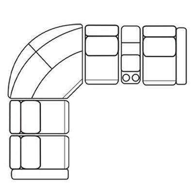 Layout C: Six Piece Reclining Sectional 121" x 134"