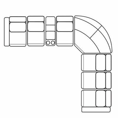 Layout E: Eight Piece Reclining Sectional 164" x 151"