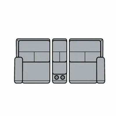 Layout A: Three Piece Reclining Sectional 97" Wide (2 Recliners)