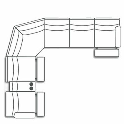 Layout E: Four Piece Reclining Sectional (3 Recliners) 122" x 133"
