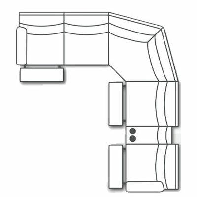 Layout A: Three Piece Reclining Sectional (3 Recliners) 109" x 127"