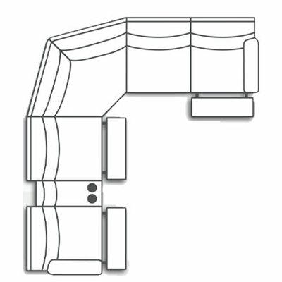 Layout B: Three Piece Reclining Sectional (3 Recliners) 126" x 111"