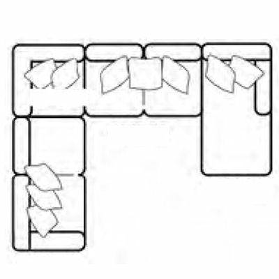 Layout D: Three Piece Sectional 101" x 153" x 68"