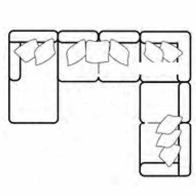Layout E: Three Piece Sectional 68" x 153" x 101"