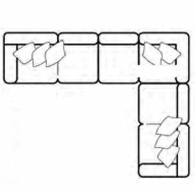Layout F: Four Piece Sectional 128" x 105"