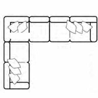 Layout G: Four Piece Sectional 105" x 128"