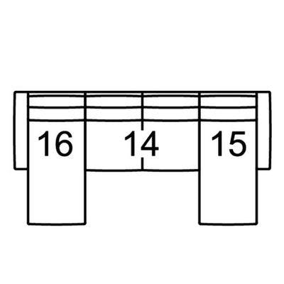 Layout A: Three Piece Sectional 148" Wide x 50" Deep