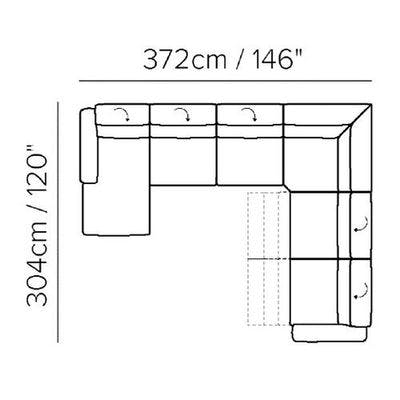 Layout I: Six Piece Reclining Sectional - 146" x 120"