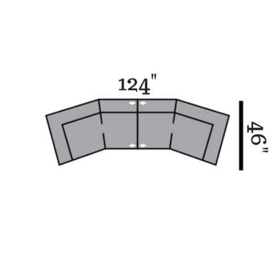 Layout A: Two Piece Sectional 124" x 46"