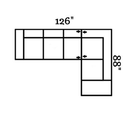 Layout B: Two Piece Sectional 126" x 88"