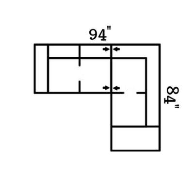 Layout A: Two Piece Sectional 94" x 84"