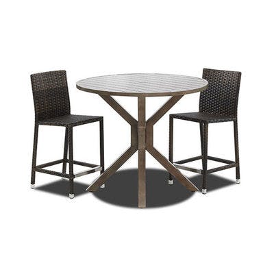 Crossroads Outdoor 5 Piece Bar Height (42") Dining Table and 4 Bar Height Stools
