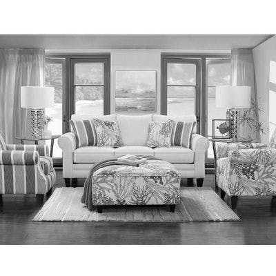 Grande Glacier 4 Piece Living Room (Includes Sofa, (2) Chair and Cocktail Ottoman)