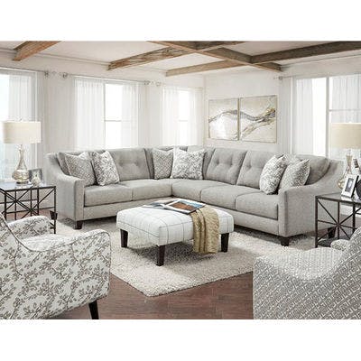 Evenings Stone 3 Piece Sectional Room (Includes sectional, chair and ottoman)