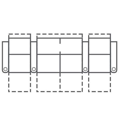 Layout H: Three Piece Home Theater Sectional  Straight 108" Wide