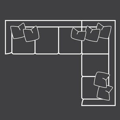 Layout A:  Two Piece Sectional. 131" x 102"