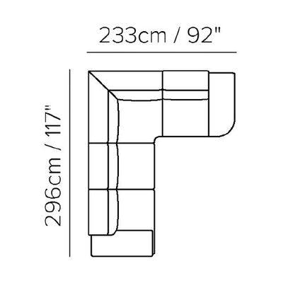 Sectional Layout D:  Two Piece Sectional - 117" x 92"