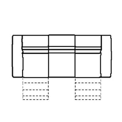 Layout D:  Three Piece Reclining Sectional 102" Wide
