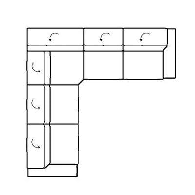 Layout A:  Five Piece Sectional 120" x 120"