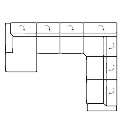 Layout C: Six Piece Sectional 151" x 120"