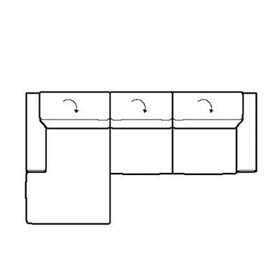 Layout F: Three Piece Sectional 117" Wide